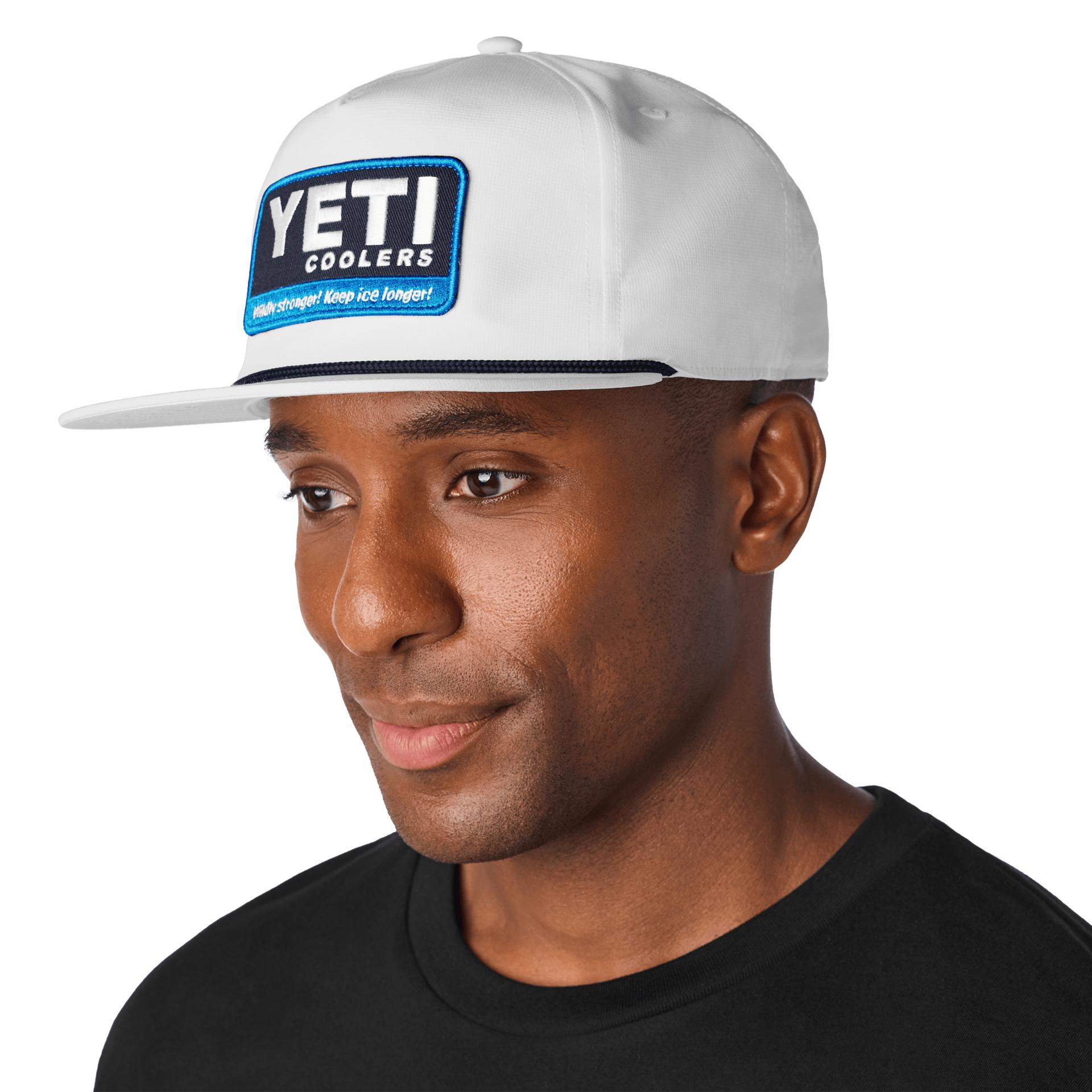 Wildly Stronger Badge Flat Brim Rope Hat
