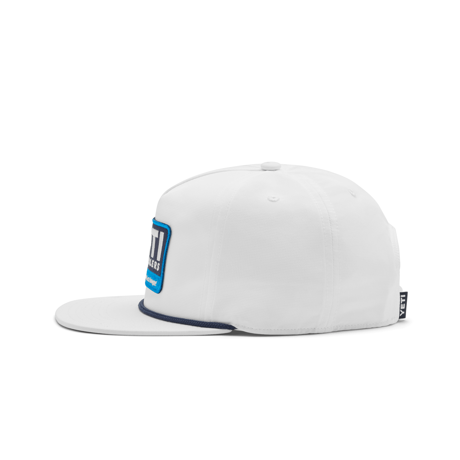 Wildly Stronger Badge Flat Brim Rope Hat