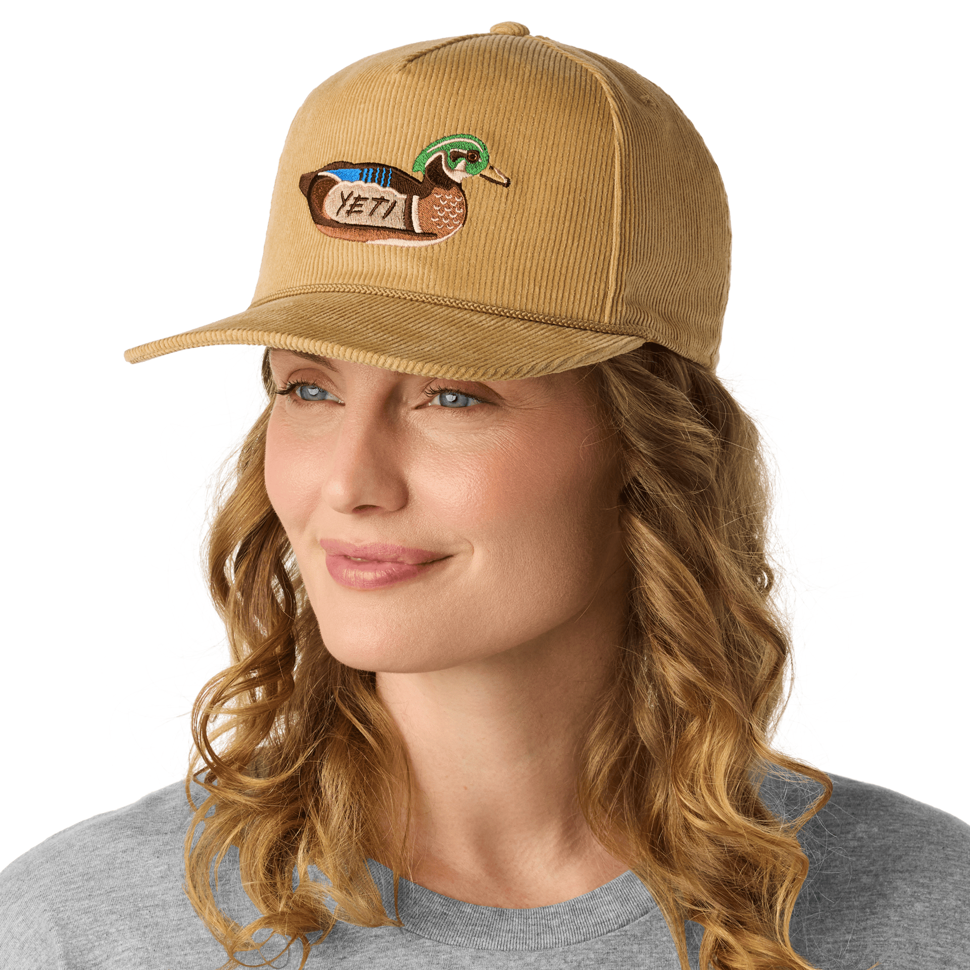 YETI® Duck Corduroy Flat Brim Rope Hat
