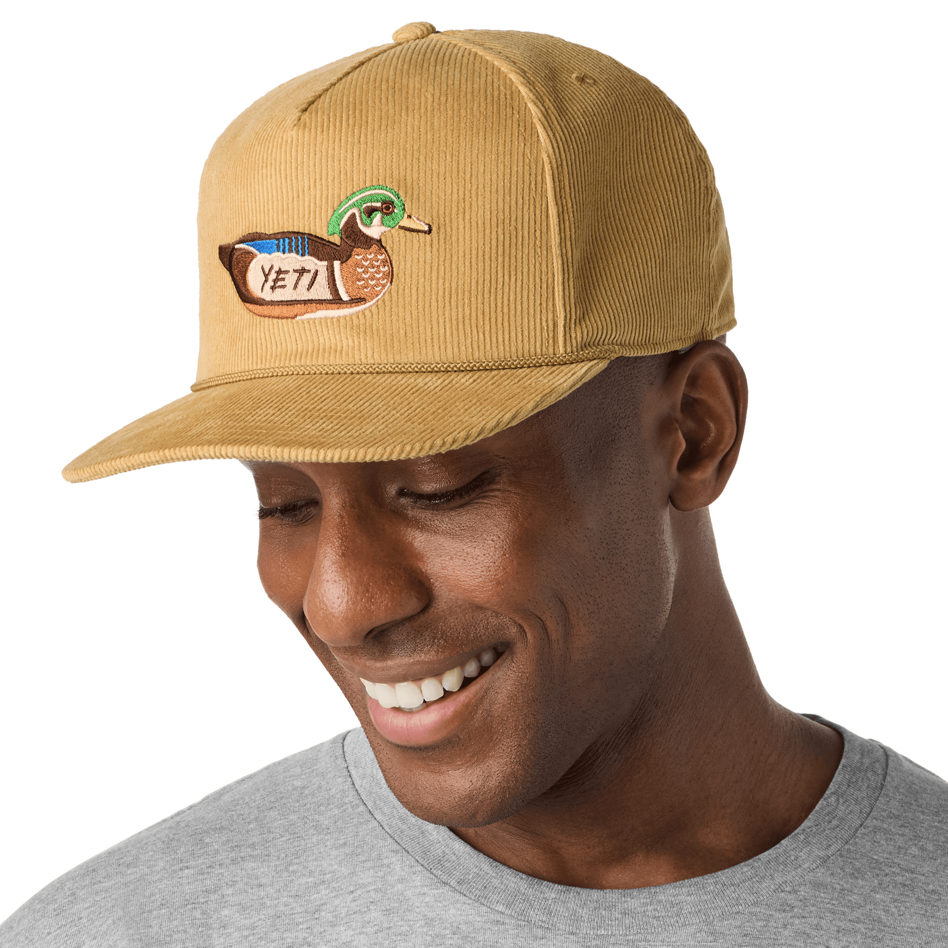 YETI® Duck Corduroy Flat Brim Rope Hat